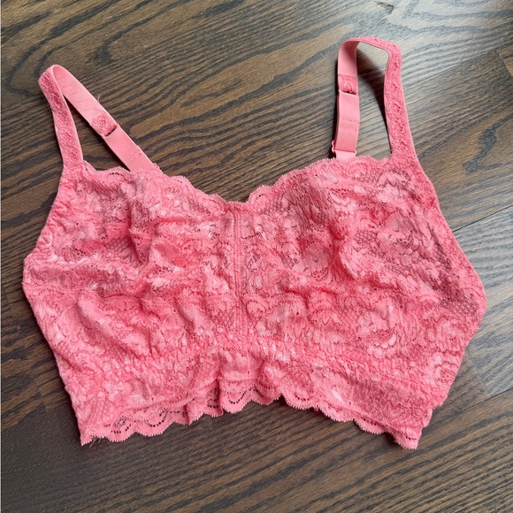 Cosabella Lined Bralette in Coral Lace M - Picture 1 of 5